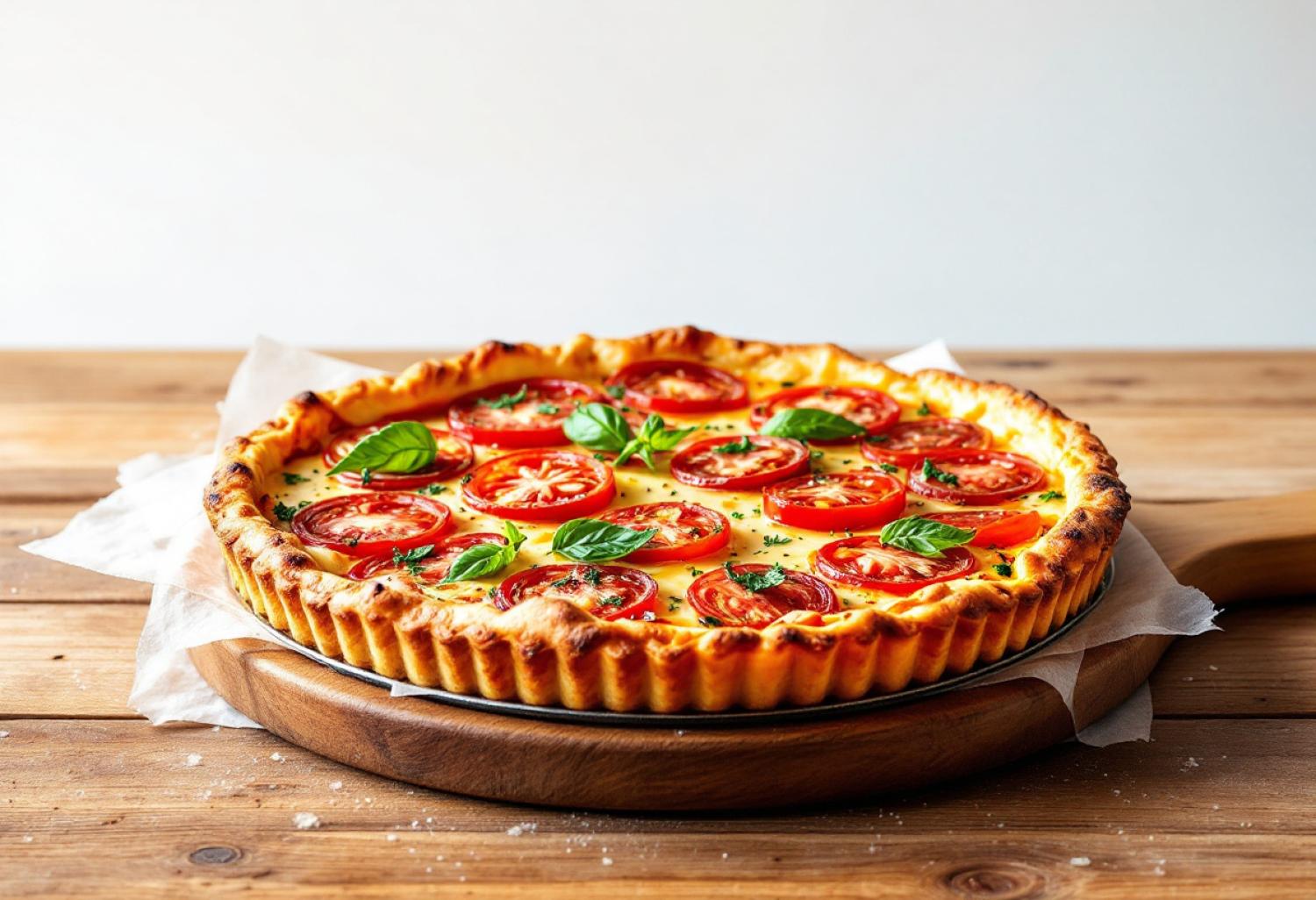 Recette de la tarte à la tomate et au comté